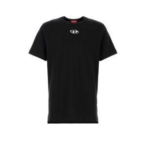 Diesel Men Black Cotton T-Adjust T-Shirt